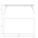 Ver imagem 4 de Mesa Jantar Netuno 10 Lugares 240x120 Cm Pés Madeira Metal Vidro Preto