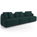 Ver imagem 1 de Sofá 3 Lugares para Sala de Estar Living 234cm Arlo F04 Veludo Verde Tc-12015 - Lyam Decor