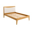Ver mais imagens de Cama de Casal em Madeira Maciça com Cabeceira Estofada Bento Yescasa Bege/Amêndoa