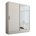 Ver imagem 4 de Guarda-roupa Solteiro Istambul 2 Portas 2 Gavetas com Espelho Branco - Panorama Móveis