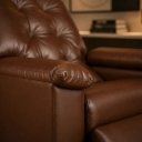 Ver imagem 6 de Poltrona do Papai Reclinável Mesquita em Corino Conforto Premium para Sala e Quarto:Marrom