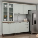 Ver imagem 2 de Cozinha Completa 4PÇS 10PTS 3 Gav Iluminata Verde Mint/Ebano