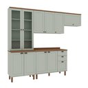 Ver imagem 1 de Cozinha Completa 4PÇS 10PTS 3 Gav Iluminata Verde Mint/Ebano
