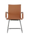 Ver imagem 6 de Cadeira Escritório Interlocutor Fixa Couro Ecológico (PU) Manhattan (Esteirinha) - Cor: Caramelo