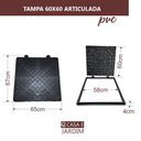 Ver imagem 4 de Tampa de Pvc 60x60 Articulada Esgoto Elétrica Caixa Passagem