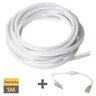 Fita Led Neon 1m 2700k Branco Quente 7w/m 127v Ip65 + Fonte - 1