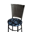 Ver imagem 4 de 6 Cadeiras para Mesa Preta Hawai Marrom Assento Floral Cor:floral Preto
