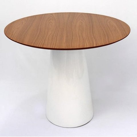 Mesa de Jantar Cone 120cm Freijó - Branco