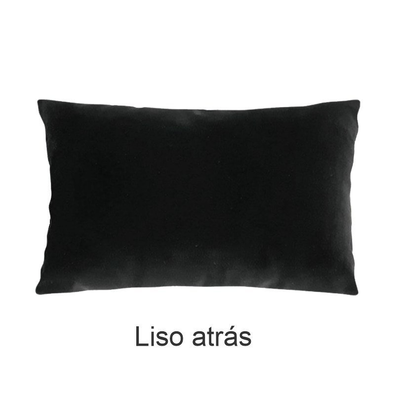 Capa para Almofada Drapeada Line em Veludo Retangular Preto - 5