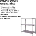 Ver imagem 7 de Estante de Aço 3 Prateleiras Reguláveis 30cm Multiuso Cinza