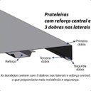 Ver imagem 3 de Estante de Aço 3 Prateleiras Reguláveis 30cm Multiuso Cinza