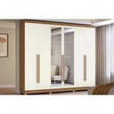 Ver imagem 3 de Guarda Roupa Casal 6 Portas (2 C/ Espelho) e 3 Gavetas C/ Pés Cb01t580 Canela - Kappesberg