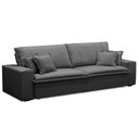 Ver imagem 5 de Sofá Retrátil Reclinável para Sala 3 Lugares 210cm Varsov F04 Veludo Cinza Escuro - Lyam Decor
