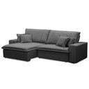 Ver imagem 1 de Sofá Retrátil Reclinável para Sala 3 Lugares 210cm Varsov F04 Veludo Cinza Escuro - Lyam Decor
