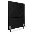 Ver imagem 1 de Cabeceira Solteiro 90 Cm com Frame Cristal Corino Preto Artte
