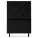 Ver imagem 5 de Cabeceira Solteiro 90 Cm com Frame Cristal Corino Preto Artte