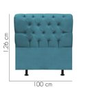 Ver imagem 3 de Cabeceira Estofada Cama Box Solteiro 100cm París Corino Azul Turquesa- Mabe Magazine