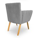 Ver imagem 6 de Kit 8 Poltronas Decorativa Leticia Suede Pés Palito Castanho - Pallazio