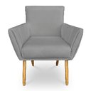 Ver imagem 3 de Kit 8 Poltronas Decorativa Leticia Suede Pés Palito Castanho - Pallazio