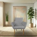 Ver imagem 2 de Kit 8 Poltronas Decorativa Leticia Suede Pés Palito Castanho - Pallazio