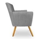 Ver imagem 5 de Kit 8 Poltronas Decorativa Leticia Suede Pés Palito Castanho - Pallazio