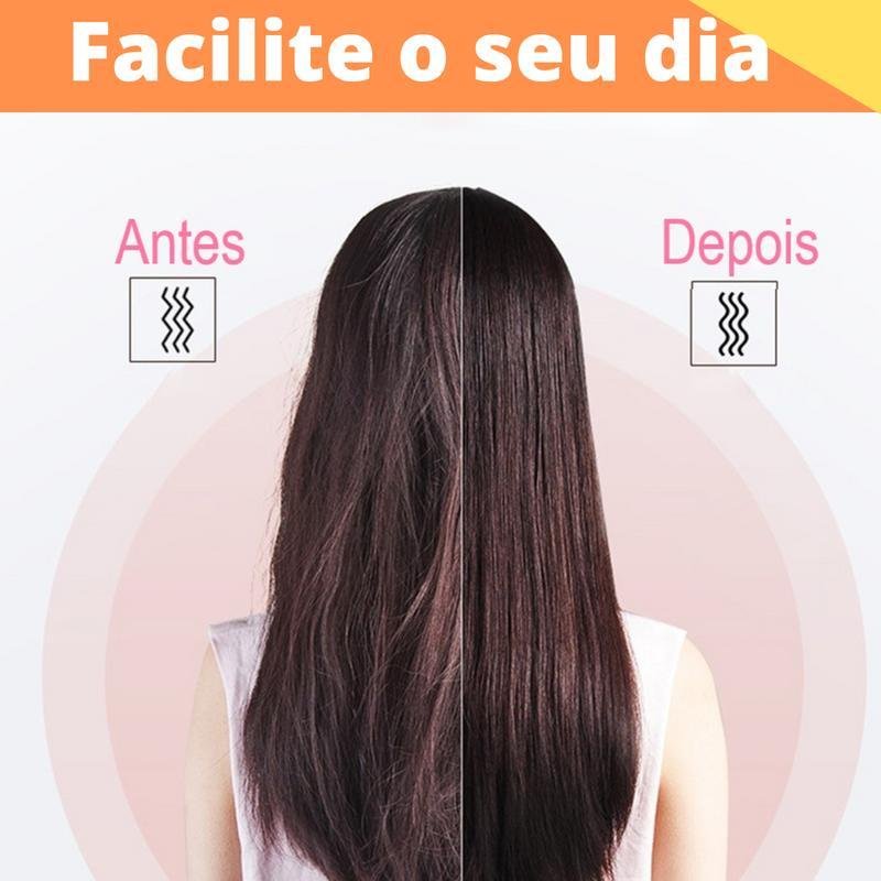 Escova Alisadora Cabelo Sleek Anion Hair 3 em 1 Alisa Seca e - 4