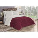 Ver imagem 4 de Coberdrom Veneza Casal Queen 1 Peça Dupla Face Fleece e Sherpa 100% Poliéster - Vinho