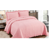 Kit Colcha Peplum Queen 3 pçs 2,40m x 2,60m Rosa Sonhare Sultan - 1