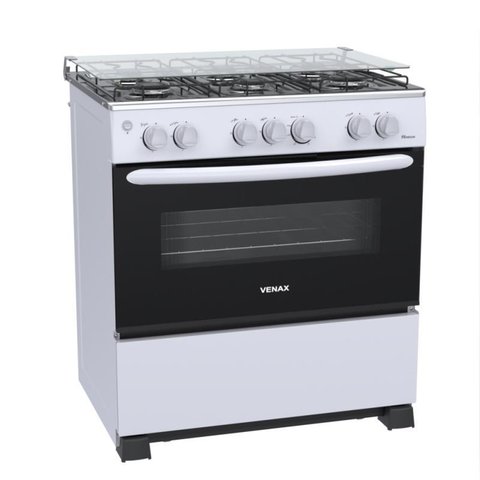 FOGAO 6 BOCAS VENAX PICASSO GIII BRANCO GAS GLP