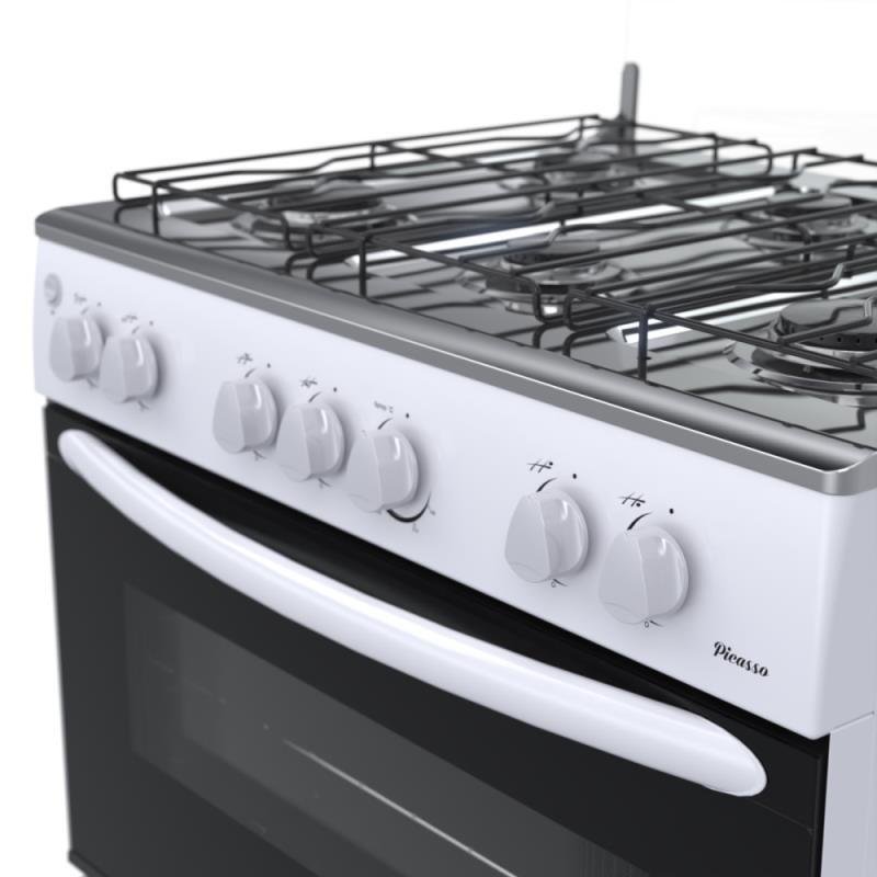 FOGAO 6 BOCAS VENAX PICASSO GIII BRANCO GAS GLP - 3