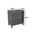 Ver imagem 4 de Balcão de Cozinha Denver Ph 3109 C/ 3 Gavetas 1 Toalheiro e Divisor de Talheres S/ Tampo 80cm
