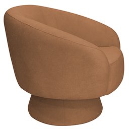 Poltrona Decorativa Liz Base Fixa Bouclê Terracota - Casaepoltrona - 7