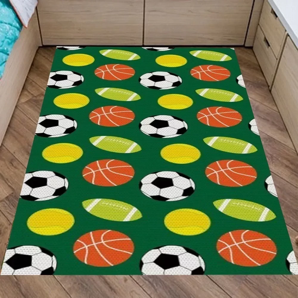 Tapete Infantil Antiderrapante Super Macio 1,00x1,30 Bolas Verdes