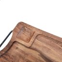 Ver imagem 7 de Tábua de Madeira Maciça P/ Churrasco Pegador Ferro Rústico:liso/marrom