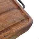Ver imagem 3 de Tábua de Madeira Maciça P/ Churrasco Pegador Ferro Rústico:liso/marrom