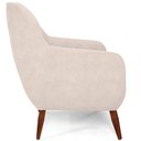 Ver imagem 7 de Kit 02 Poltronas Decorativa Fixa Pés de Madeira Paloma D02 Veludo Bege B-309 - Lyam Decor