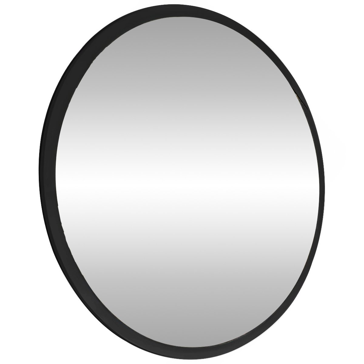 Espelho Redondo de Parede Estilo Minimalista 80 Cm - Preto - 7