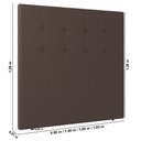 Ver imagem 2 de Cabeceira Cama Box Solteiro Luana 90cm Sintético Marrom - Desk Design