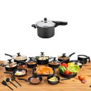 Ver imagem 1 de Conjunto Panelas 17 Pc Antiaderente Panela Pressão 4,5l