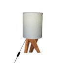 Ver imagem 1 de Abajur Vênus de Mesa Decorativo em Tecido Luz Aconchegante:palha