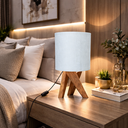 Ver imagem 2 de Abajur Vênus de Mesa Decorativo em Tecido Luz Aconchegante:palha
