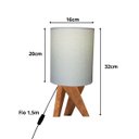 Ver imagem 4 de Abajur Vênus de Mesa Decorativo em Tecido Luz Aconchegante:palha