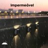Luminaria Solar Parede Arandela Balizador Led Kit 4 Und Luz Decorativa Jardim Casa Quintal Seguran - 4