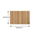 Ver imagem 4 de Cabeceira para Cama Box com Efeito Ripado 3d Cross Solteiro 90x60cm Freijó - Movelove