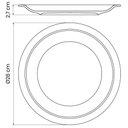 Ver imagem 4 de 12 Pratos Raso Tramontina Rústico Cinza em Porcelana Decorada 28 Cm 96880003