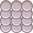 Ver imagem 1 de 12 Pratos Raso Tramontina Rústico Cinza em Porcelana Decorada 28 Cm 96880003