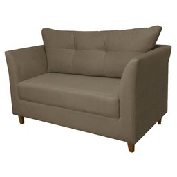 Namoradeira Decorativa Isis Pés Trapézio Suede Capuccino - DS Estofados - 3