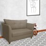 Namoradeira Decorativa Isis Pés Trapézio Suede Capuccino - DS Estofados - 2