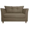 Namoradeira Decorativa Isis Pés Trapézio Suede Capuccino - DS Estofados - 1