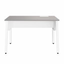 Ver imagem 4 de Estação Trabalho Plataforma Individual com Caixa de Tomadas Pés Cavalete 135cm Industrial Executive Cinza Sagrado E Branco